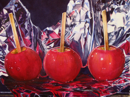 All In a Row  13x16 inch  Watercolor