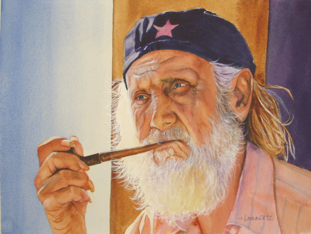 Captain 14x12.5 inch  Watercolor