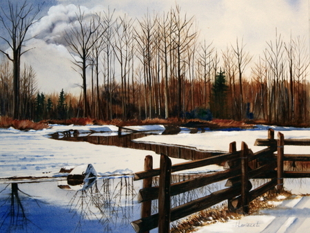 Kanaka Creek  13x16.5 inch  Watercolor